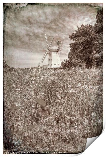 Windmill Vintage Print by David Pyatt