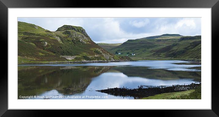 Landscape, Loch Beag, Amar River vally, Isle of Sk Framed Mounted Print by Hugh McKean