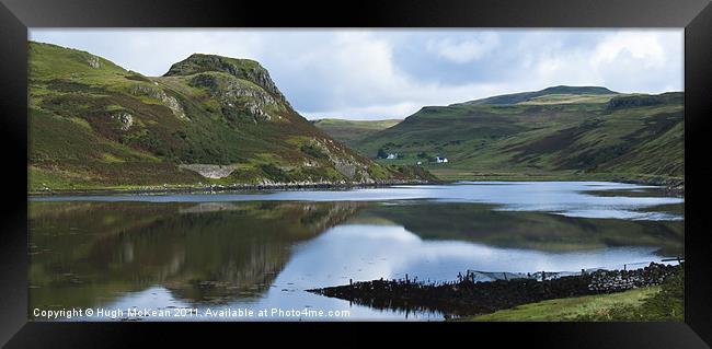 Landscape, Loch Beag, Amar River vally, Isle of Sk Framed Print by Hugh McKean