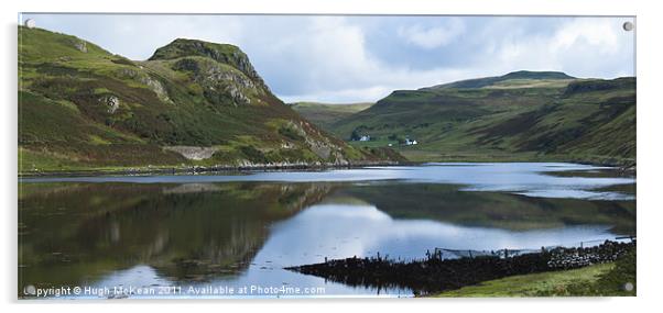 Landscape, Loch Beag, Amar River vally, Isle of Sk Acrylic by Hugh McKean