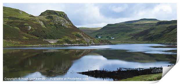Landscape, Loch Beag, Amar River vally, Isle of Sk Print by Hugh McKean
