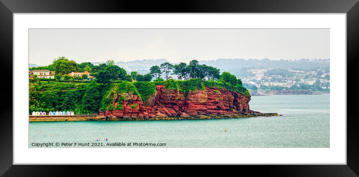 The Red Cliffs Of Torbay  Framed Mounted Print by Peter F Hunt