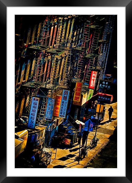 A Chinatown Sunset Framed Mounted Print by Chris Lord