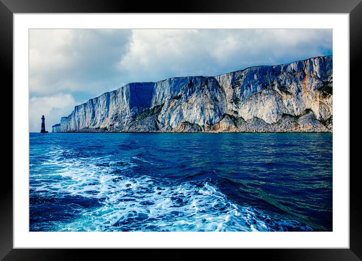 Beachy Head From The Sea Framed Mounted Print by Chris Lord