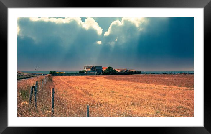 Sheep Farm On The Sussex Downs Framed Mounted Print by Chris Lord