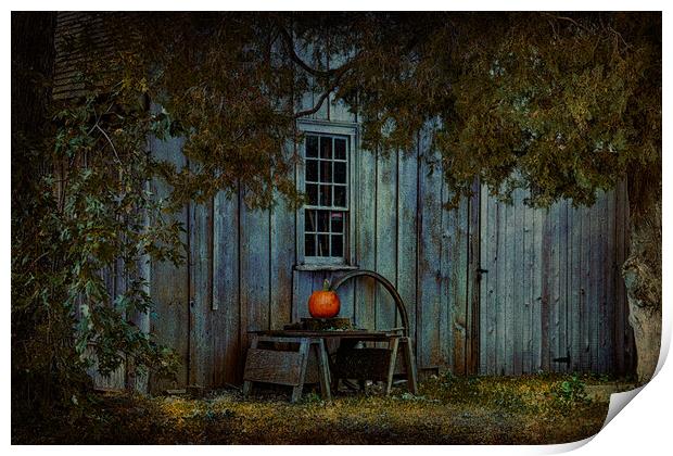 Pumpkin Outside An Historic House Print by Chris Lord