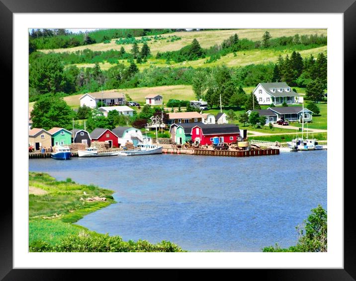 PEI Fishing Village Framed Mounted Print by Stephanie Moore