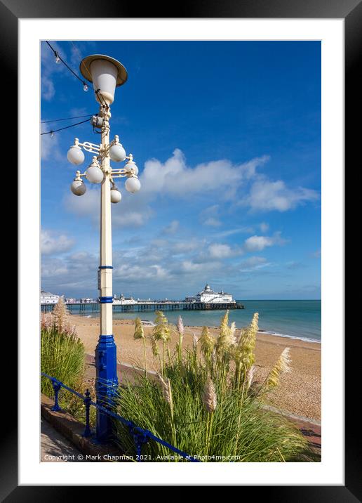 Eastbourne beach and pier in 2011 (before fire) Framed Mounted Print by Photimageon UK