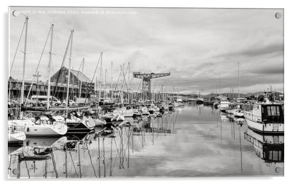 James Watt Dock Marina Acrylic by Ros Ambrose