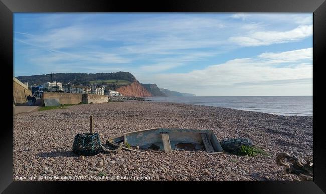Majestic Sidmouth Beach Framed Print by Les Schofield