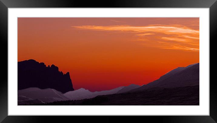 Fire Mountain Framed Mounted Print by Sandi-Cockayne ADPS
