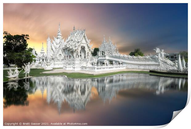 White Temple Chiang Rai  Print by Brett Gasser
