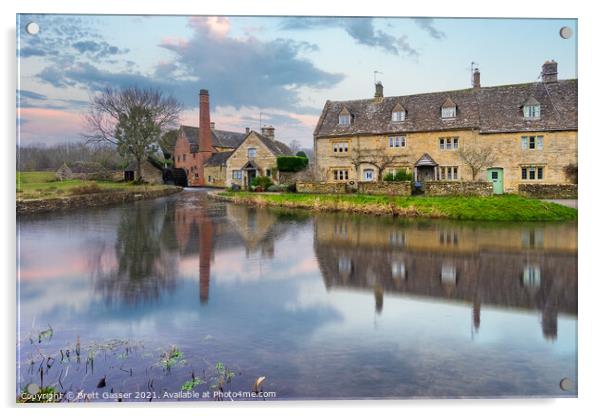 Lower Slaughter  Acrylic by Brett Gasser