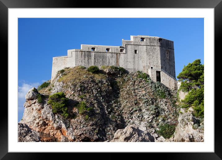 Fort Lovrijenac in Dubrovnik Framed Mounted Print by Artur Bogacki