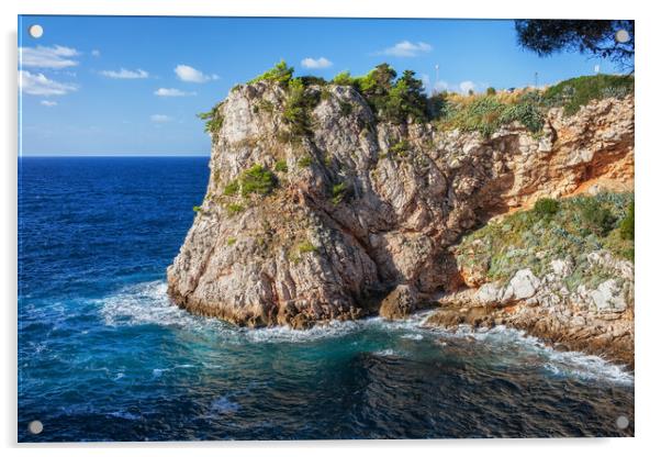 Adriatic Sea Coastline in Croatia Acrylic by Artur Bogacki