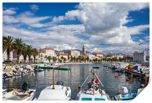 Split City Skyline in Croatia Print by Artur Bogacki