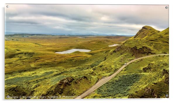 The Quiraing Isle of Skye. Acrylic by jim Hamilton