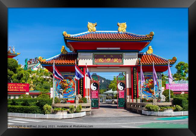 A Chinese Temple in Thailand Southeast Asia Framed Print by Wilfried Strang