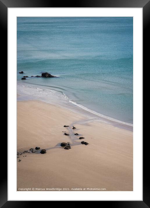 Tranquility at Marloes Sands Framed Mounted Print by Marcus Woodbridge