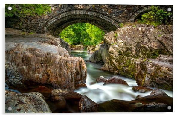 Enchanted Bridge of Betws y Coed Acrylic by Kevin Elias