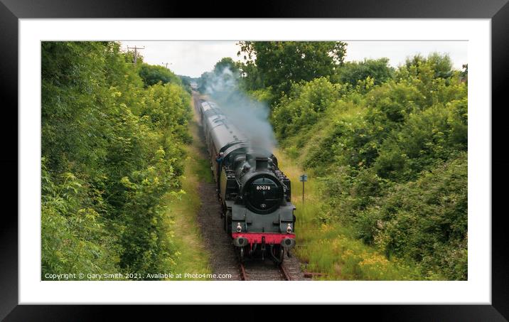 Steam Train 80078 MNR Norfolk Driver Waving Framed Mounted Print by GJS Photography Artist