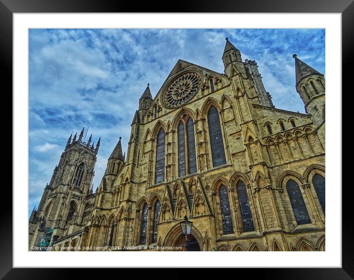 York Minster Cathedral Framed Mounted Print by yvonne & paul carroll