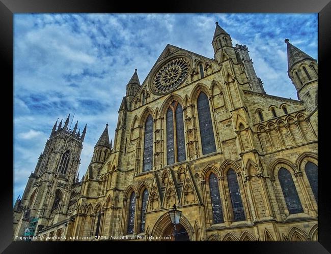 York Minster Cathedral Framed Print by yvonne & paul carroll