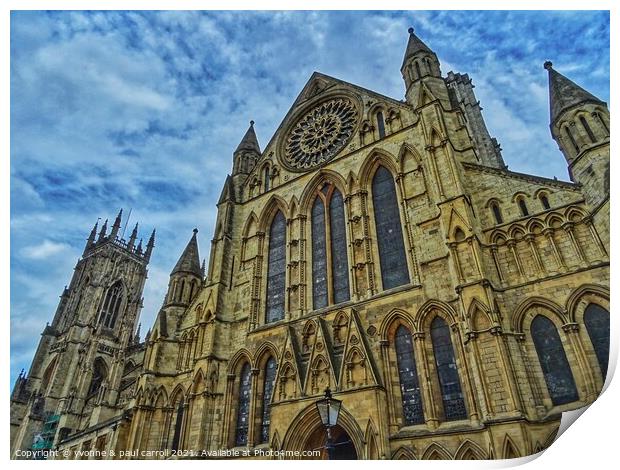 York Minster Cathedral Print by yvonne & paul carroll