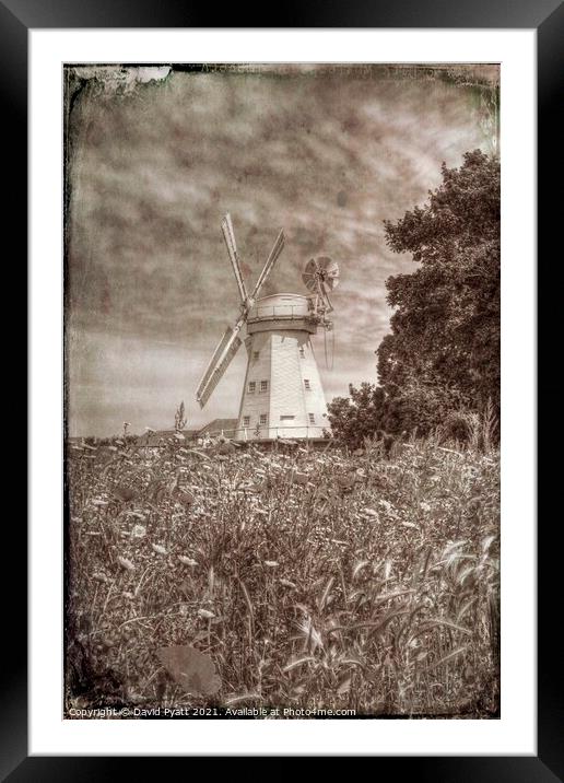 Upminster Windmill Vintage Framed Mounted Print by David Pyatt