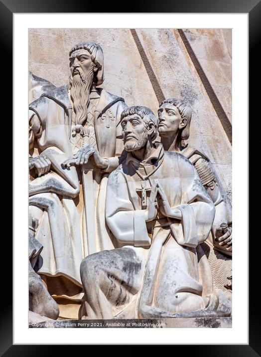 Saint Francis Xavier Monument Explorers Lisbon Portugal Framed Mounted Print by William Perry