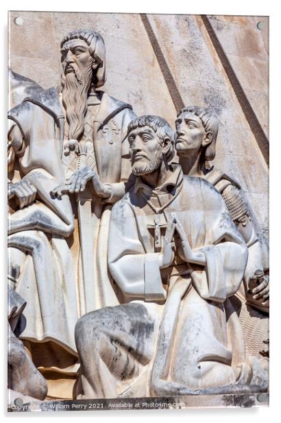 Saint Francis Xavier Monument Explorers Lisbon Portugal Acrylic by William Perry