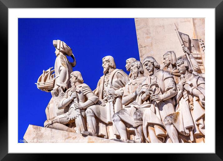 Monument to Diiscoveries Explorers Tagus River Belem Lisbon Port Framed Mounted Print by William Perry