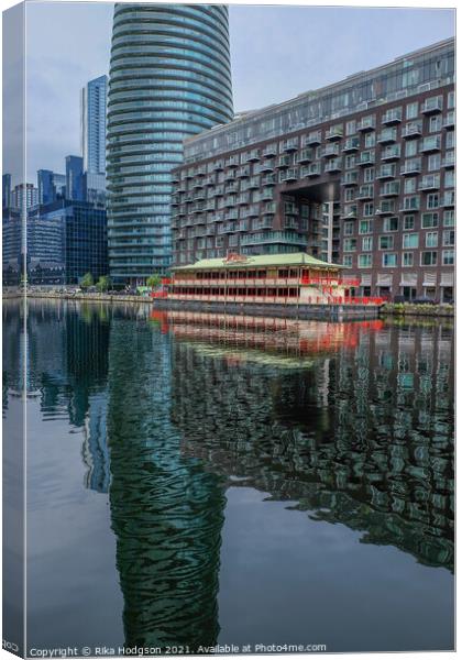 Architecture in Canary Wharf Canvas Print by Rika Hodgson