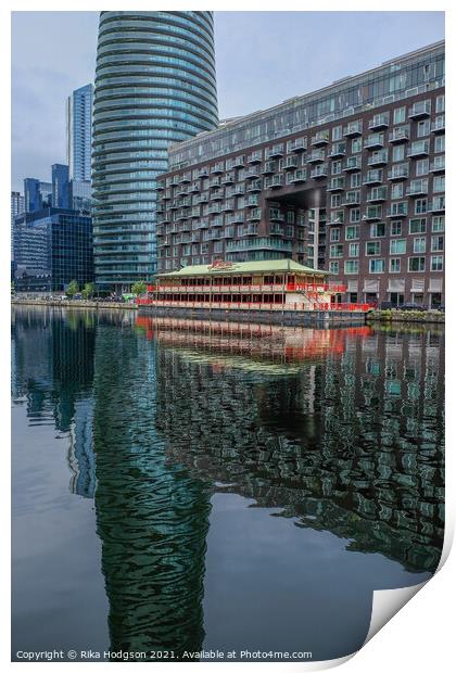 Architecture in Canary Wharf Print by Rika Hodgson