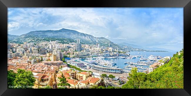 Monaco principality cityscape Framed Print by Stefano Orazzini
