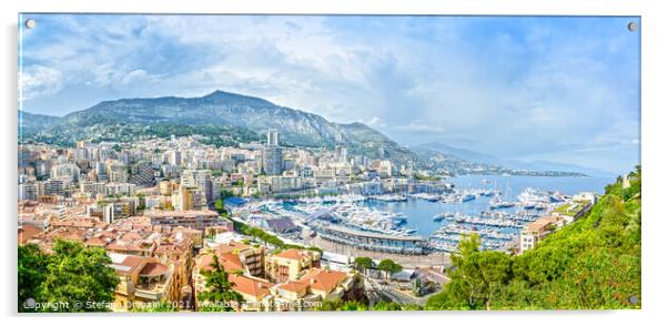 Monaco principality cityscape Acrylic by Stefano Orazzini
