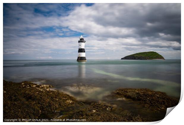 Penmon lighthouse Anglesey 555 Print by PHILIP CHALK