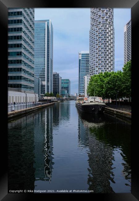 Architecture in Canary Wharf, London, UK Framed Print by Rika Hodgson