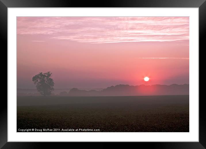 sunrise Framed Mounted Print by Doug McRae