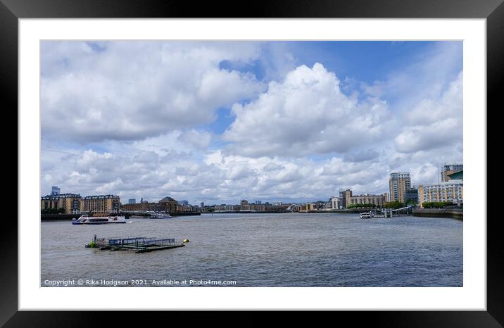 The River Thames, London, UK Framed Mounted Print by Rika Hodgson