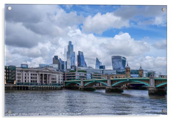 Cityscapes, The city of London, United Kingdom Acrylic by Rika Hodgson