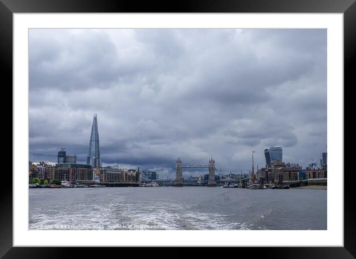 The Shard & London Tower Bridge, London, UK Framed Mounted Print by Rika Hodgson
