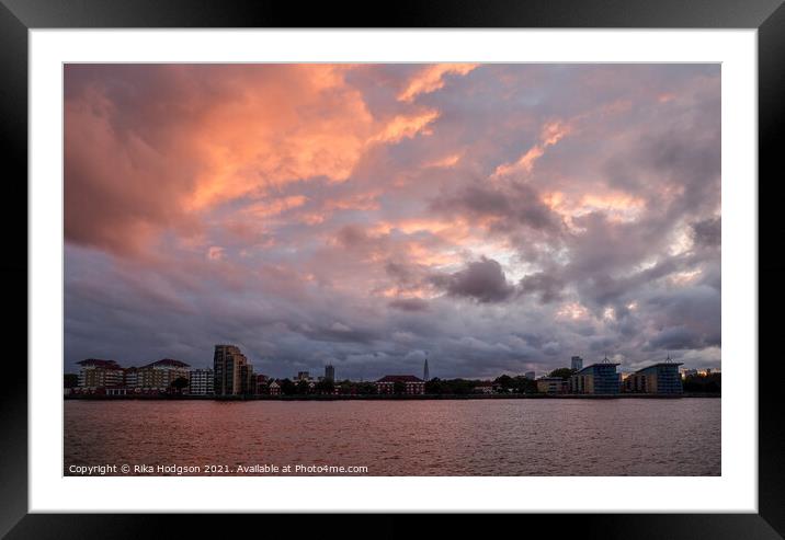 Sunset Sky clouds over London  Framed Mounted Print by Rika Hodgson