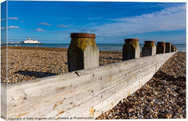Eastbourne Pier and Groyne Canvas Print by Photimageon UK