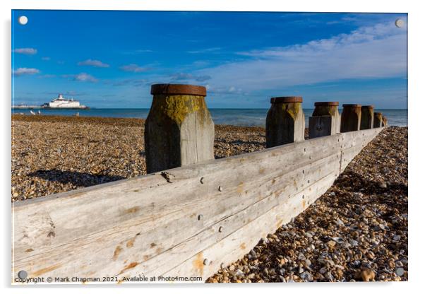 Eastbourne Pier and Groyne Acrylic by Photimageon UK