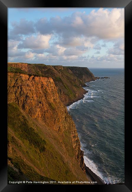 Embury Beacon - North Devon Framed Print by Pete Hemington