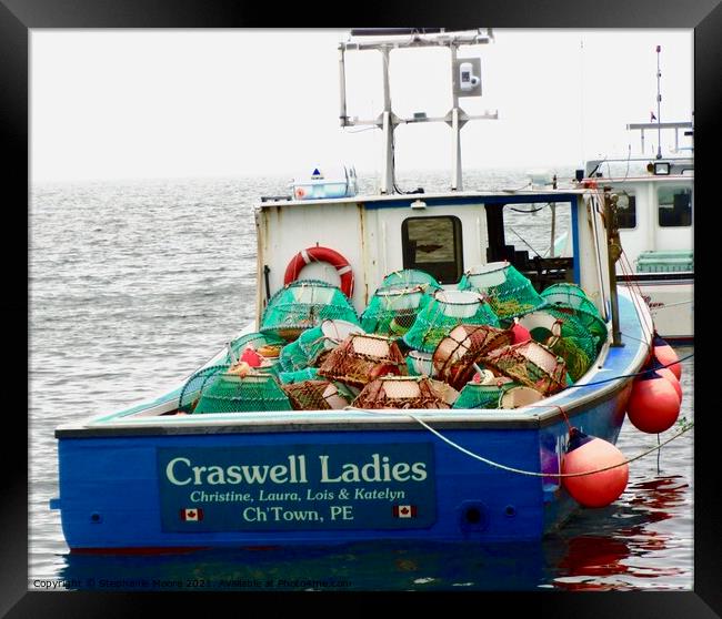 Craswell Ladies with Lobster Pots Framed Print by Stephanie Moore