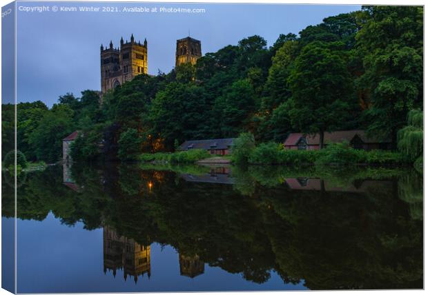 Durham Cathedral reflections Canvas Print by Kevin Winter