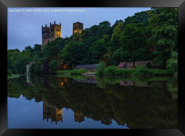 Durham Cathedral reflections Framed Print by Kevin Winter