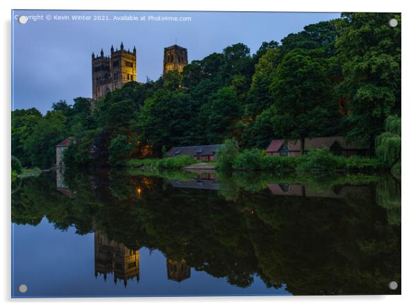Durham Cathedral reflections Acrylic by Kevin Winter